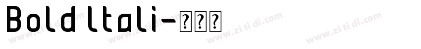 Bold ltali字体转换